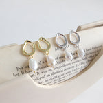 Lade das Bild in den Galerie-Viewer, Office Unique Natural Pearl 925 Sterling Silver Dangling Earrings
