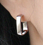 Lade das Bild in den Galerie-Viewer, Classic Rectangle 925 Sterling Silver Hoop Earrings
