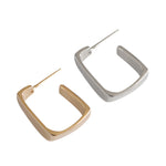 Lade das Bild in den Galerie-Viewer, Classic Rectangle 925 Sterling Silver Hoop Earrings
