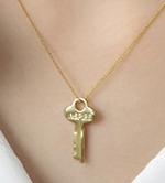 Lade das Bild in den Galerie-Viewer, Fashion INSPIRE Letter Key 925 Sterling Silver Necklace
