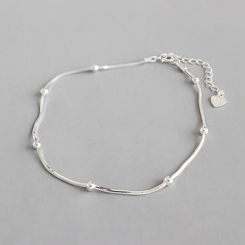 Simple Beads 925 Sterling Silver Bracelet - SterlingSilberSchmuck