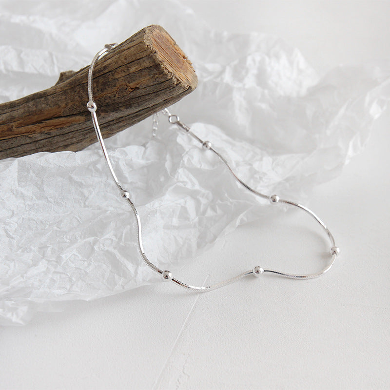 Simple Beads 925 Sterling Silver Bracelet - SterlingSilberSchmuck