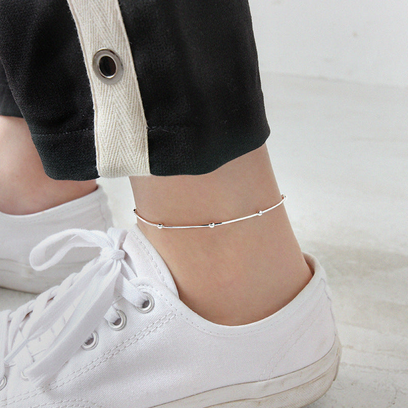 Simple Beads 925 Sterling Silver Bracelet - SterlingSilberSchmuck