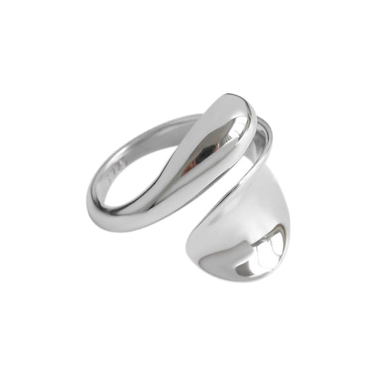 Wassertropfen Ring 925 Sterling Silber verstellbar minimalistisch