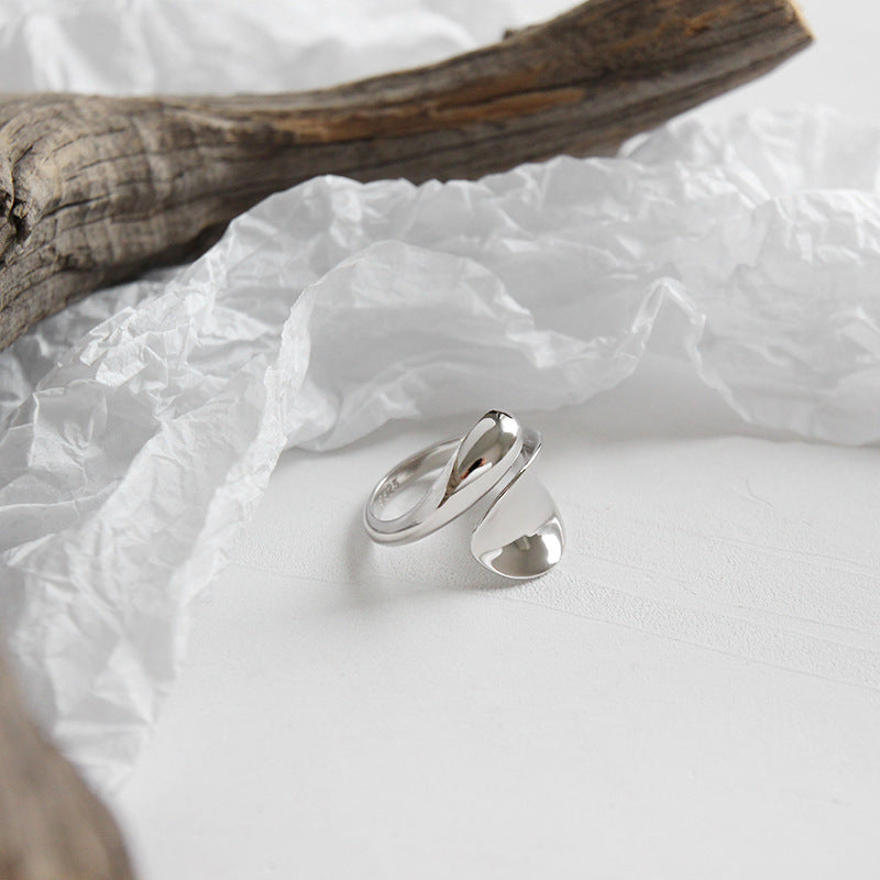 Wassertropfen Ring 925 Sterling Silber verstellbar minimalistisch