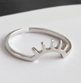 925 Sterling Silber Ring verstellbar modern elegant minimalistisch