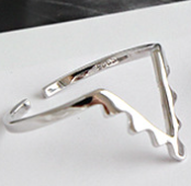 925 Sterling Silber Ring verstellbar modern elegant minimalistisch
