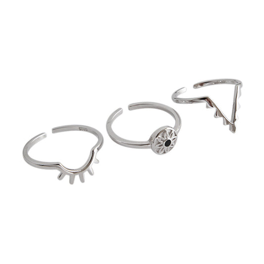 925 Sterling Silber Ring verstellbar modern elegant minimalistisch