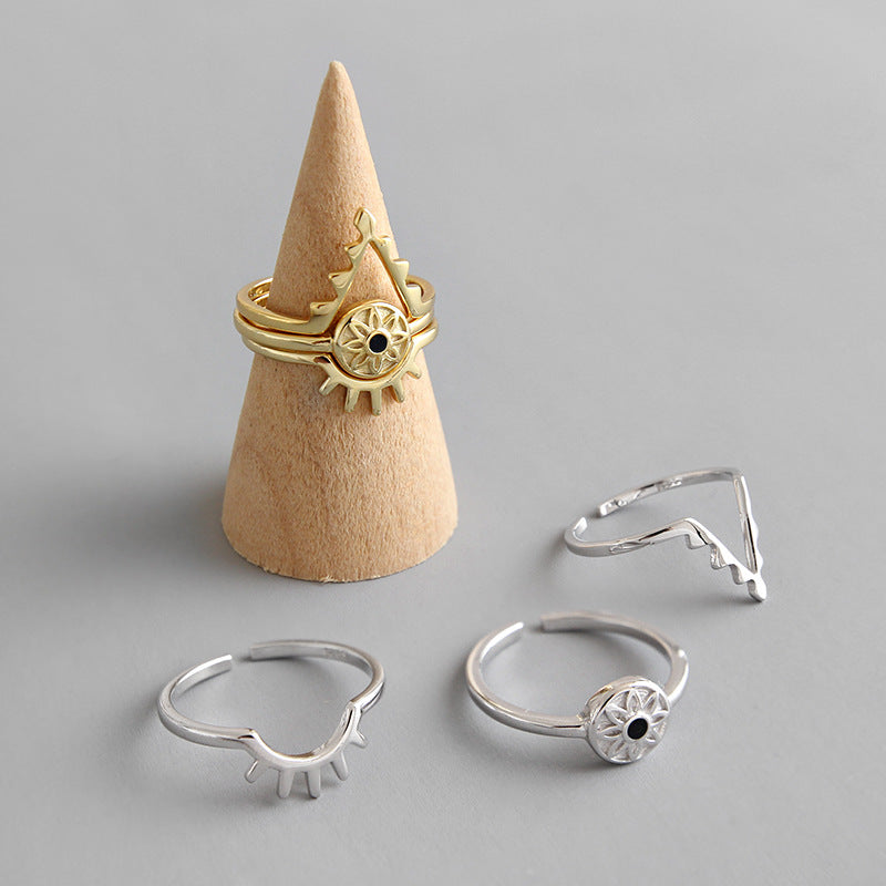 925 Sterling Silber Ring verstellbar modern elegant minimalistisch