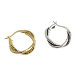 Lade das Bild in den Galerie-Viewer, Party Simple Twisted Circle 925 Sterling Silver Hoop Earrings
