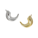 Lade das Bild in den Galerie-Viewer, Geometry Crescent Moon 925 Sterling Silver Studs Earrings
