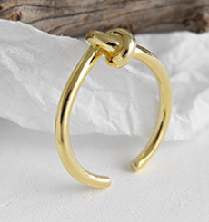Knotenring aus 925 Sterlingsilber – Verstellbarer & Minimalistisch - SterlingSilberSchmuck