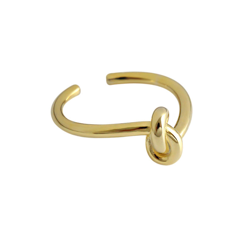 Knotenring aus 925 Sterlingsilber – Verstellbarer & Minimalistisch - SterlingSilberSchmuck