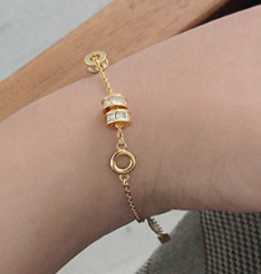Lucky Transfer Beads Armband - 925 Silber Glücksbringer mit CZ