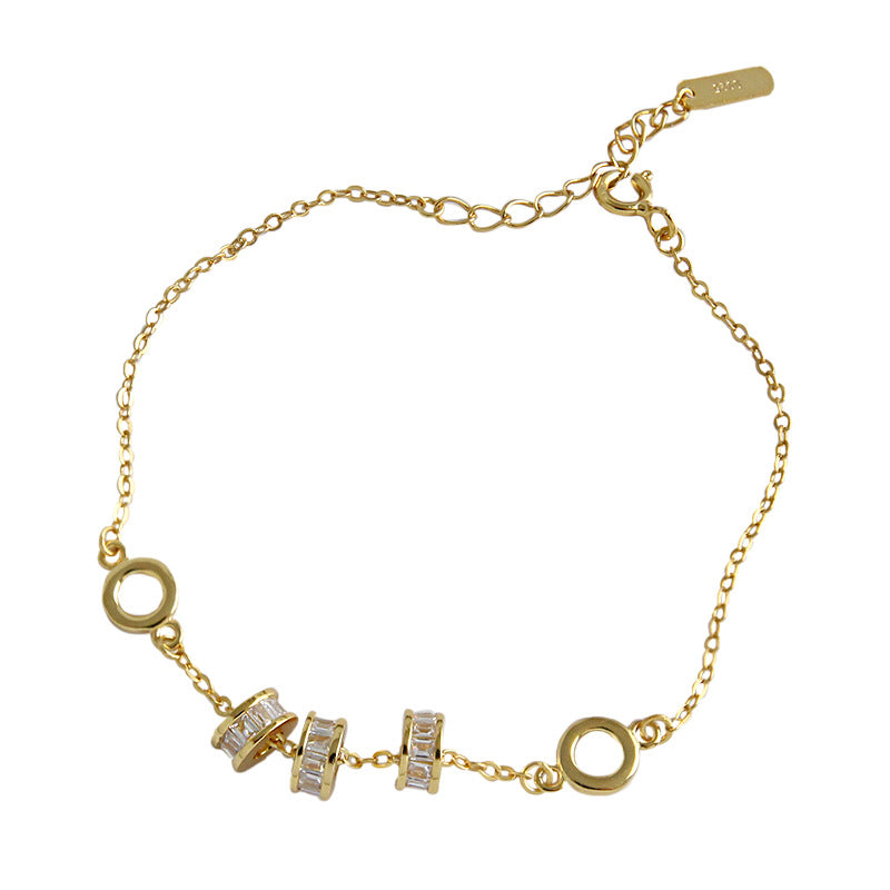 Lucky Transfer Beads Armband - 925 Silber Glücksbringer mit CZ