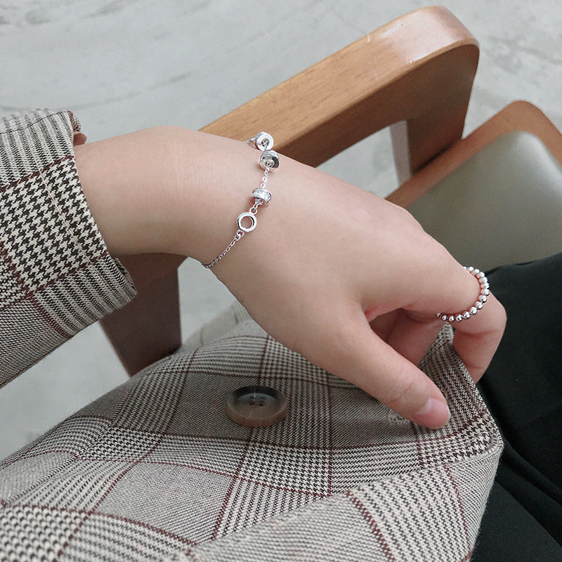 Lucky Transfer Beads Armband - 925 Silber Glücksbringer mit CZ