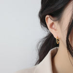 Lade das Bild in den Galerie-Viewer, Office Lady Hollow Heart 925 Sterling Silver Hoop Earrings
