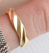 Twist Ring 925 Sterling Silber verstellbar modern elegant Trend