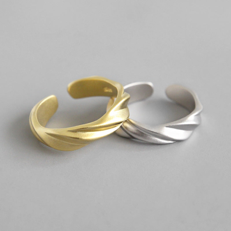 Twist Ring 925 Sterling Silber verstellbar modern elegant Trend
