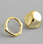 Lade das Bild in den Galerie-Viewer, Asymmetric Irregular Geometry 925 Sterling Silver Stud Earrings
