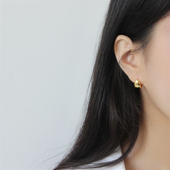 Simple Geometric Triangle 925 Sterling Silver Leverback Earrings - SterlingSilberSchmuck