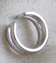 Simple Hollow Chain Twisted 925 Sterling Silver Non-Pierced Earrings(Single) - SterlingSilberSchmuck