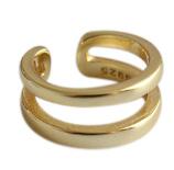 Simple Hollow Chain Twisted 925 Sterling Silver Non-Pierced Earrings(Single) - SterlingSilberSchmuck