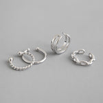 Lade das Bild in den Galerie-Viewer, Simple Hollow Chain Twisted 925 Sterling Silver Non-Pierced Earrings(Single)
