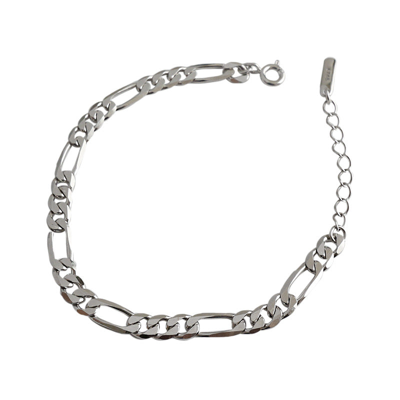 Classic Hollow Chain 925 Sterling Silver Bracelet - SterlingSilberSchmuck