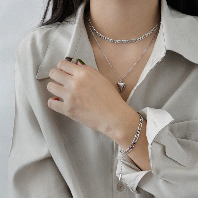 Classic Hollow Chain 925 Sterling Silver Bracelet - SterlingSilberSchmuck