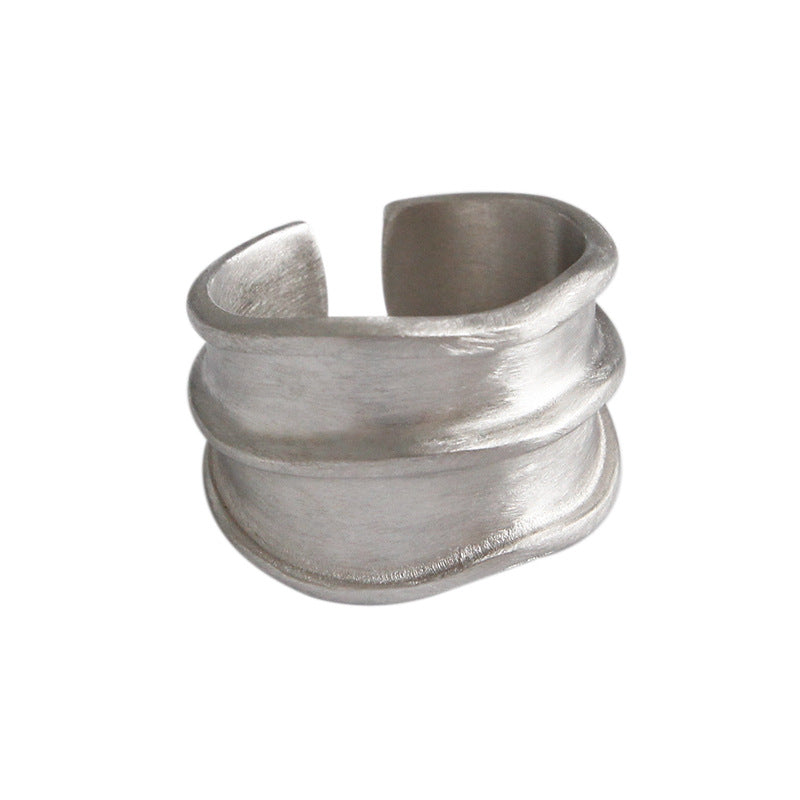Breiter Ring 925 Sterling Silber verstellbar minimalistisch modern