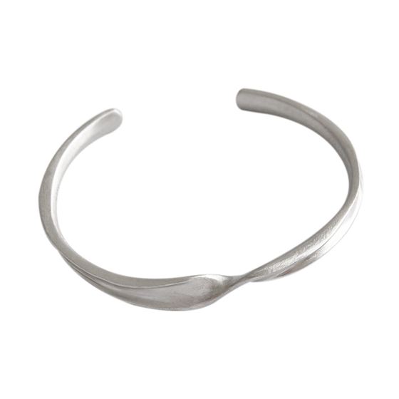 Twist Offener Ring 925 Sterling Silber Winkel minimalistisch