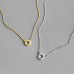 Lade das Bild in den Galerie-Viewer, Simple Geometry Circle 925 Sterling Silver Necklace
