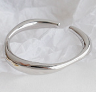 Simple Twisted Wave 925 Sterling Silver Adjustable Ring - SterlingSilberSchmuck