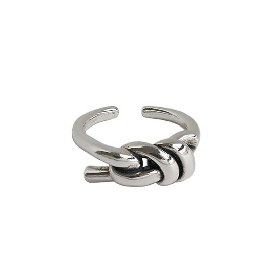 Vintage Knoten Ring 925 Sterling Silber verstellbar elegant