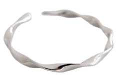 Gift CZ Simple 925 Sterling Silver Adjustable Ring - SterlingSilberSchmuck