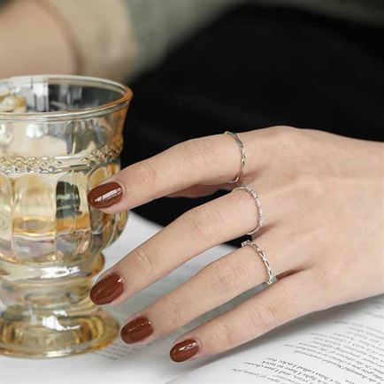 Gift CZ Simple 925 Sterling Silver Adjustable Ring - SterlingSilberSchmuck