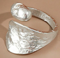 Unregelmäßiger Waterdrop Ring aus 925er Silber – Verstellbar Modern - SterlingSilberSchmuck
