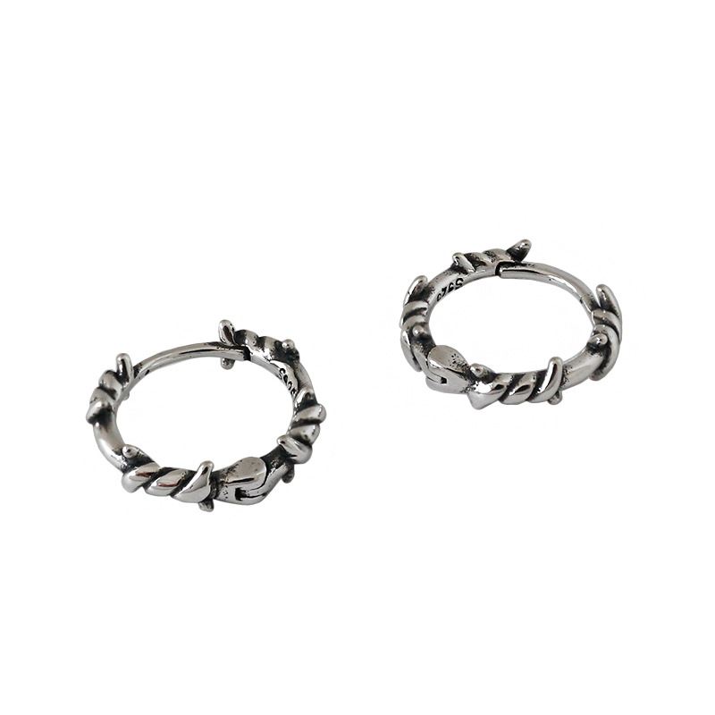 Twisted Hoop Ohrringe 925 Sterling Silber Vintage elegant modern