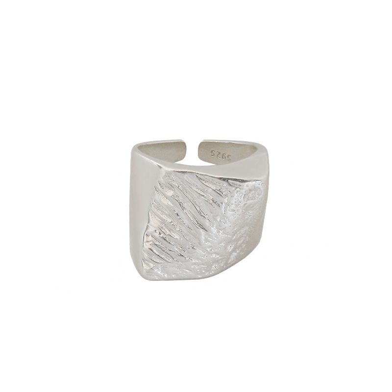 Unregelmäßiger Geometrie Ring 925 Sterling Silber verstellbar
