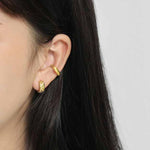 Lade das Bild in den Galerie-Viewer, Fashion Rhombus Patten Circles 925 Sterling Silver Huggie Hoop Earrings
