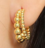 Lade das Bild in den Galerie-Viewer, Holiday Beads Circle 925 Sterling Silver Hoop Earrings
