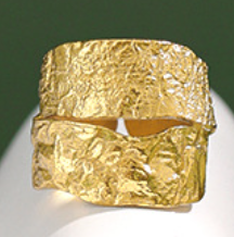 Abstract Face Ring 925 Silber - Doppelschicht Gesichts-Ring