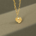 Lade das Bild in den Galerie-Viewer, Gift Created Opal Heart Leaf 925 Sterling Silver Necklace
