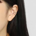 Lade das Bild in den Galerie-Viewer, Masculine Hollow Chain 925 Sterling Silver Non-Pierced Earring(Single)
