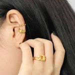 Lade das Bild in den Galerie-Viewer, Masculine Hollow Chain 925 Sterling Silver Non-Pierced Earring(Single)
