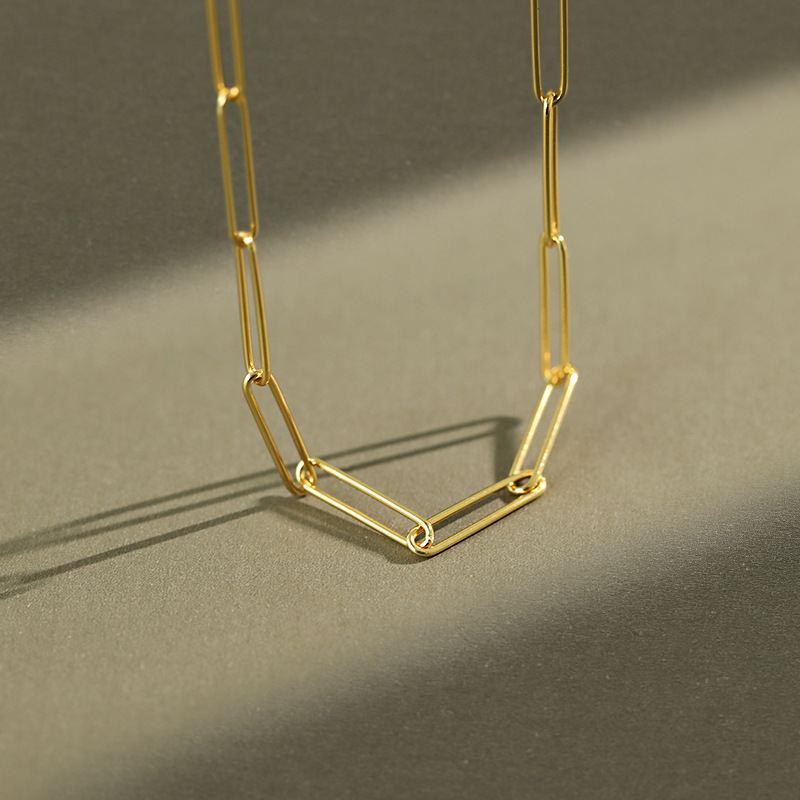 New Hollow Chain 925 Sterling Silver Necklace - SterlingSilberSchmuck
