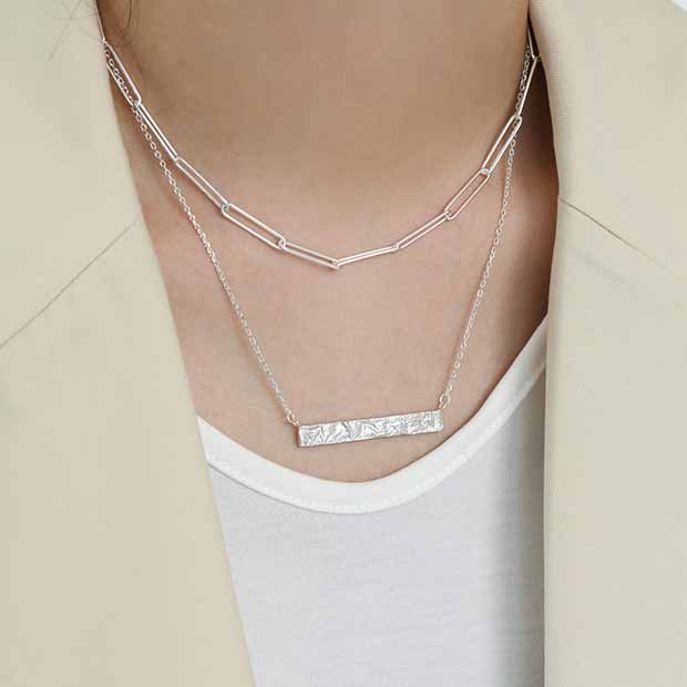 New Hollow Chain 925 Sterling Silver Necklace - SterlingSilberSchmuck