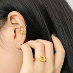 Lade das Bild in den Galerie-Viewer, Masculine Irregular Wave 925 Sterling Silver Non-Pierced Earring(Single)
