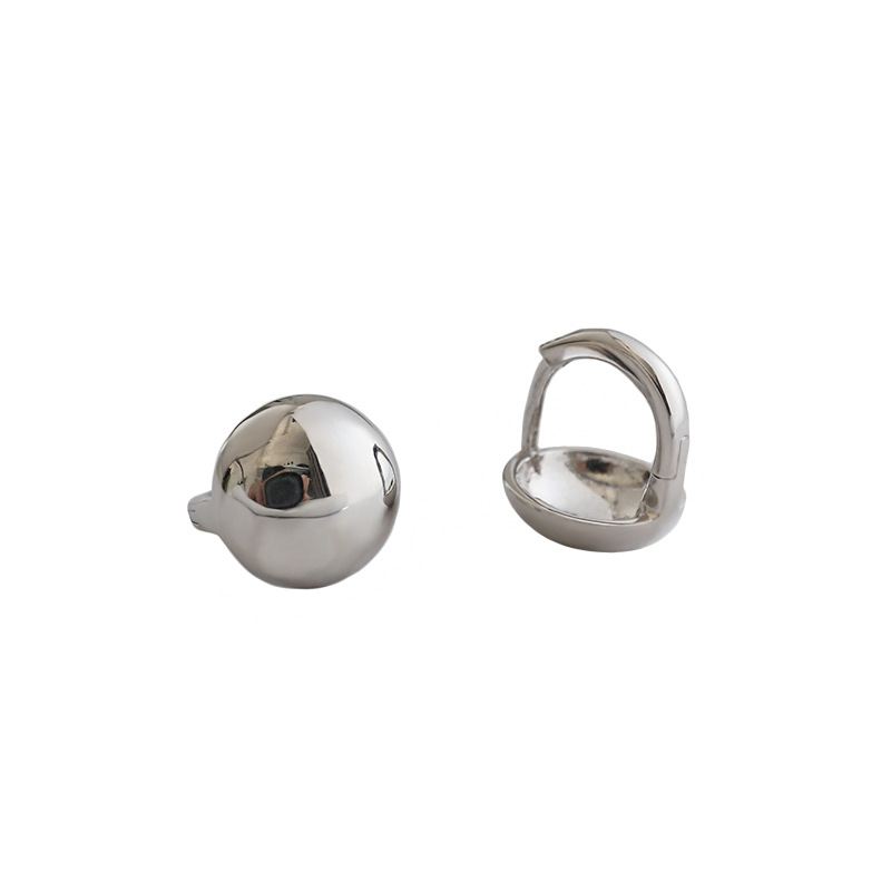 Perlen Creolen 925 Sterling Silber - Einfache Hoop Ohrringe